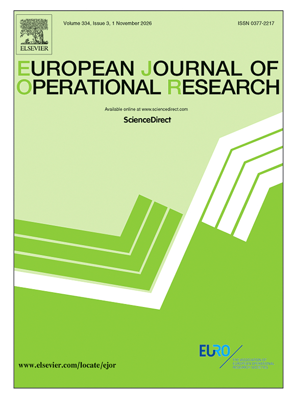 European Journal of Operational Research cover